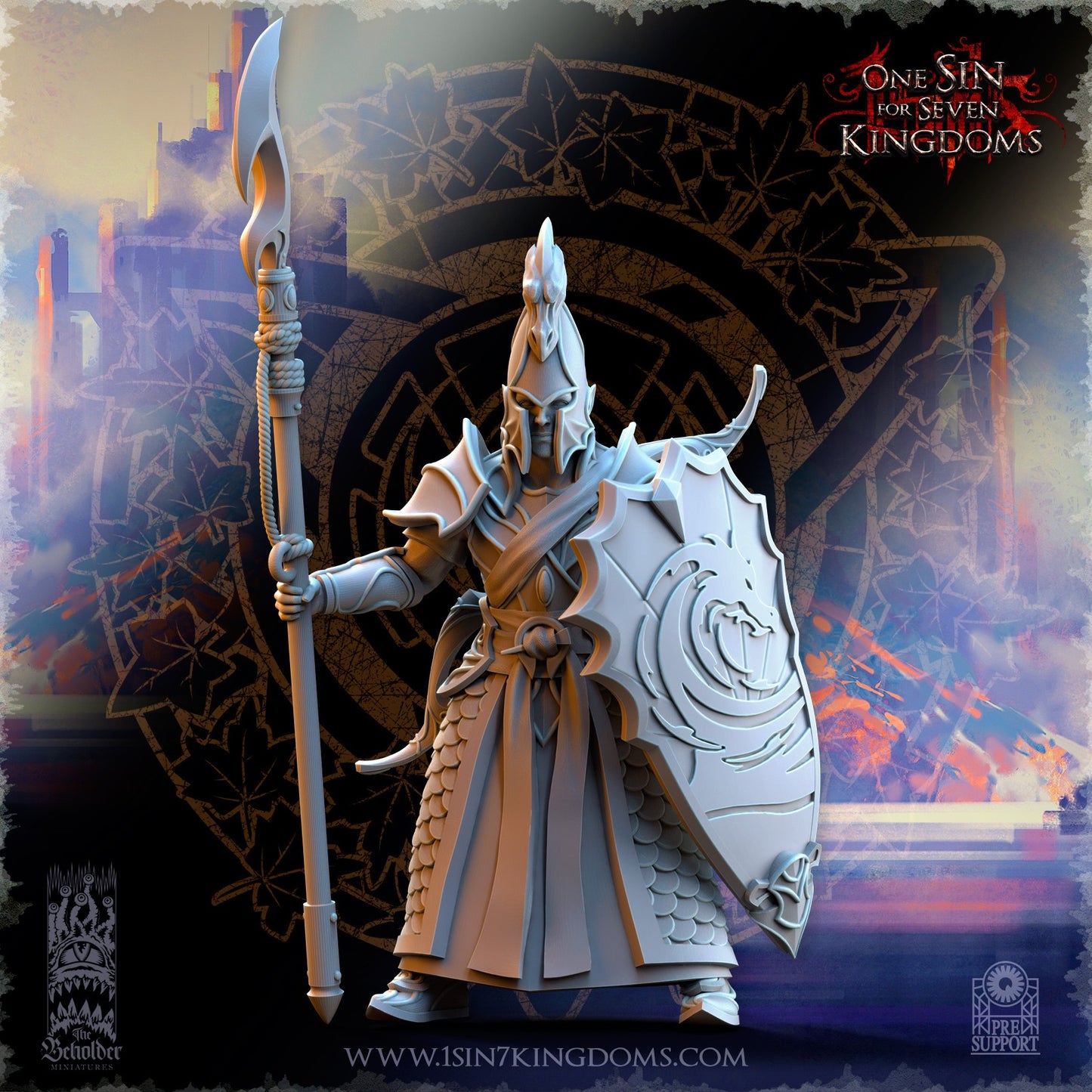 Miniatura Milicia costera de Ilithien Altos Elfos resina 32mm sin pintar - Drakholm
