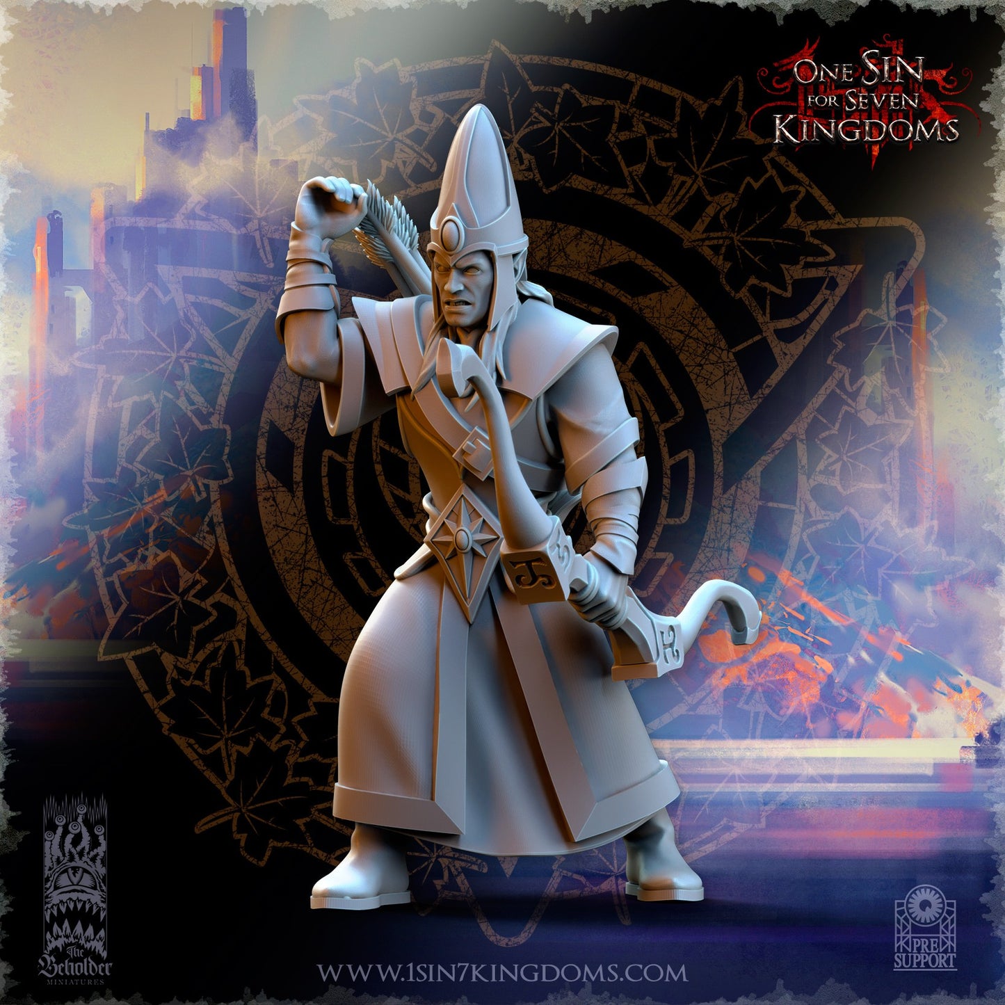 Miniatura Arqueros del reino Altos Elfos resina 32mm sin pintar - Drakholm