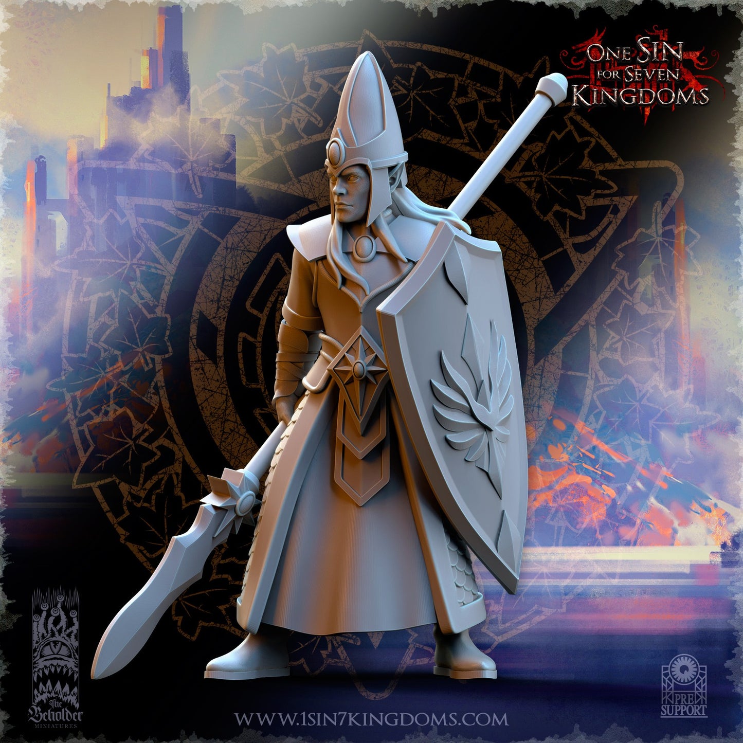 Miniatura Milicia del reino Altos Elfos resina 32mm sin pintar - Drakholm