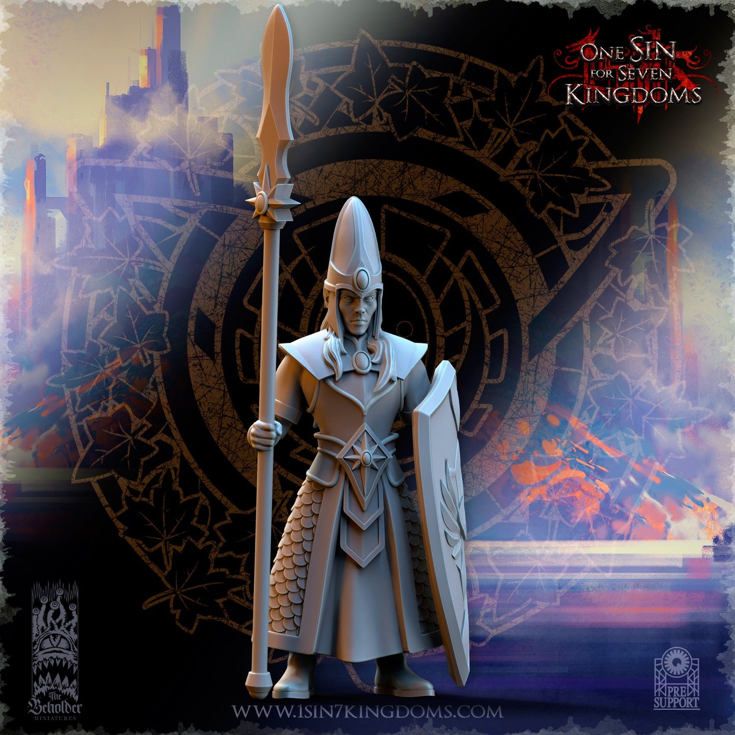 Miniatura Milicia del reino Altos Elfos resina 32mm sin pintar - Drakholm