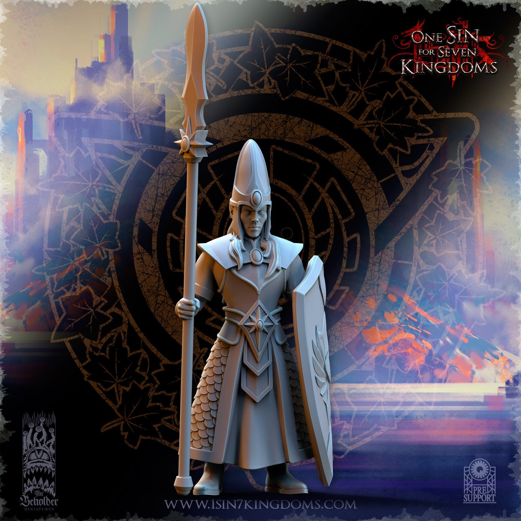 Miniatura Milicia del reino Altos Elfos resina 32mm sin pintar - Drakholm