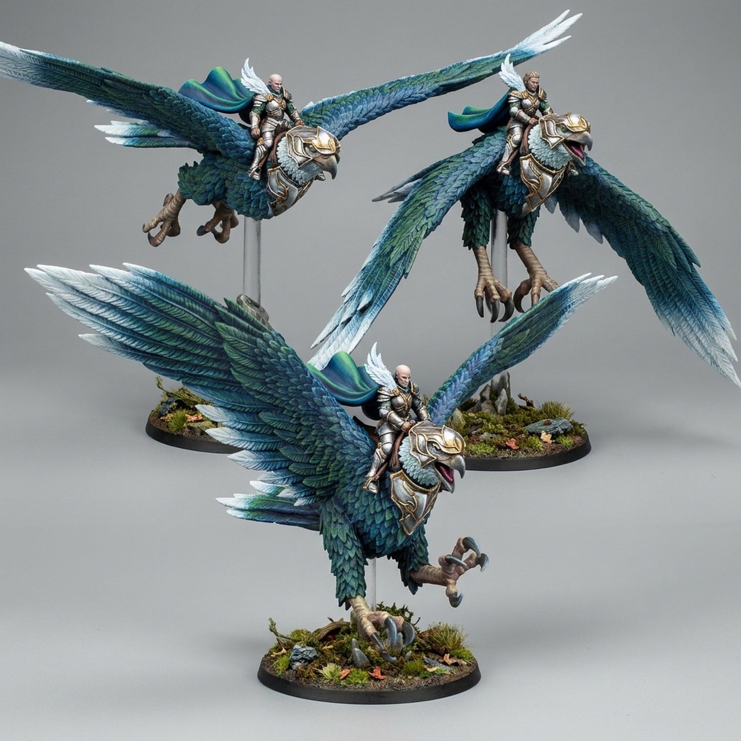 Miniatura Jinetes de las águilas reales Altos Elfos resina 32mm sin pintar - Drakholm