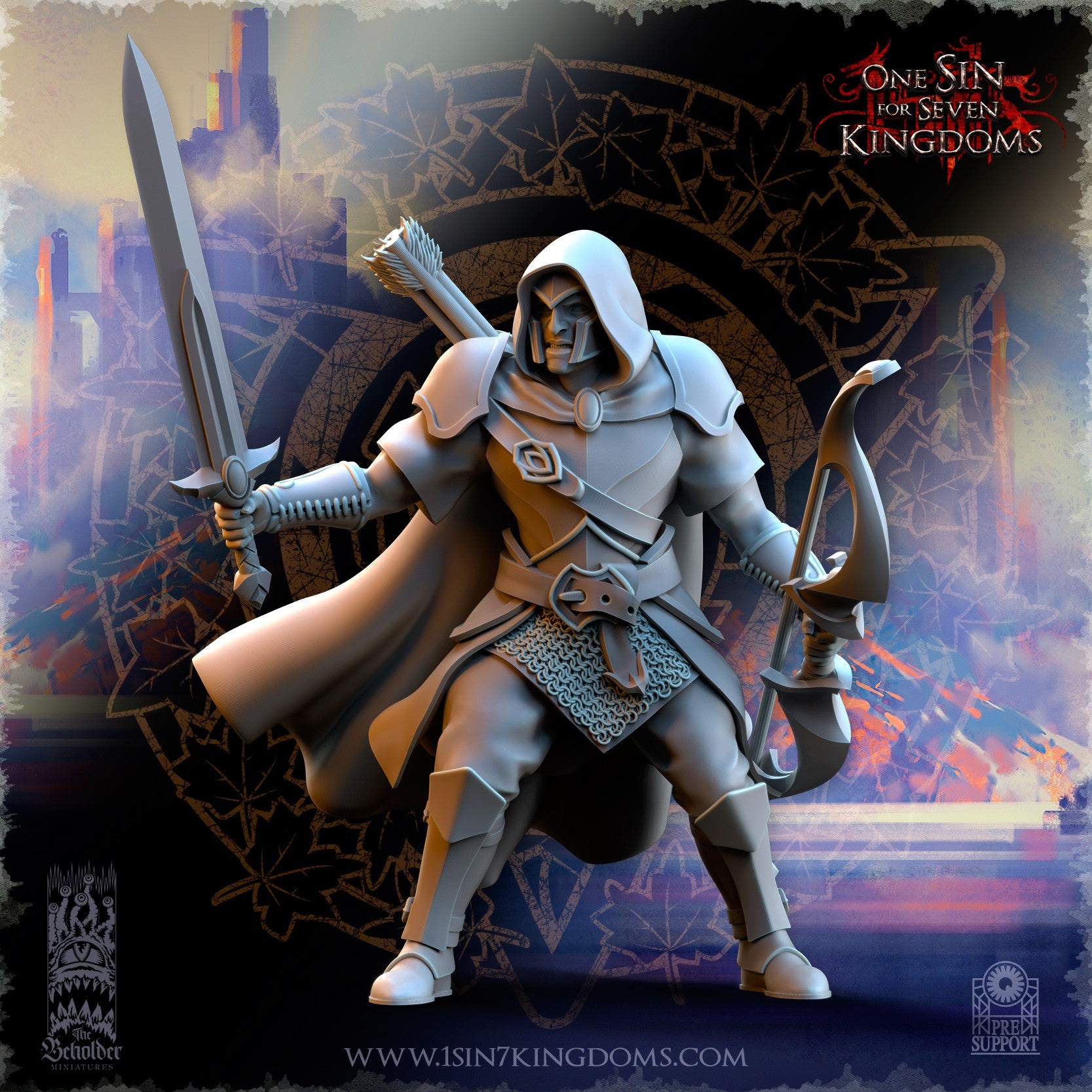 Miniatura Sombras de Ashur Altos Elfos resina 32mm sin pintar - Drakholm