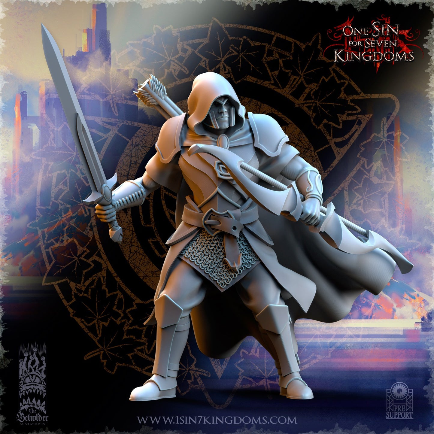 Miniatura Sombras de Ashur Altos Elfos resina 32mm sin pintar - Drakholm