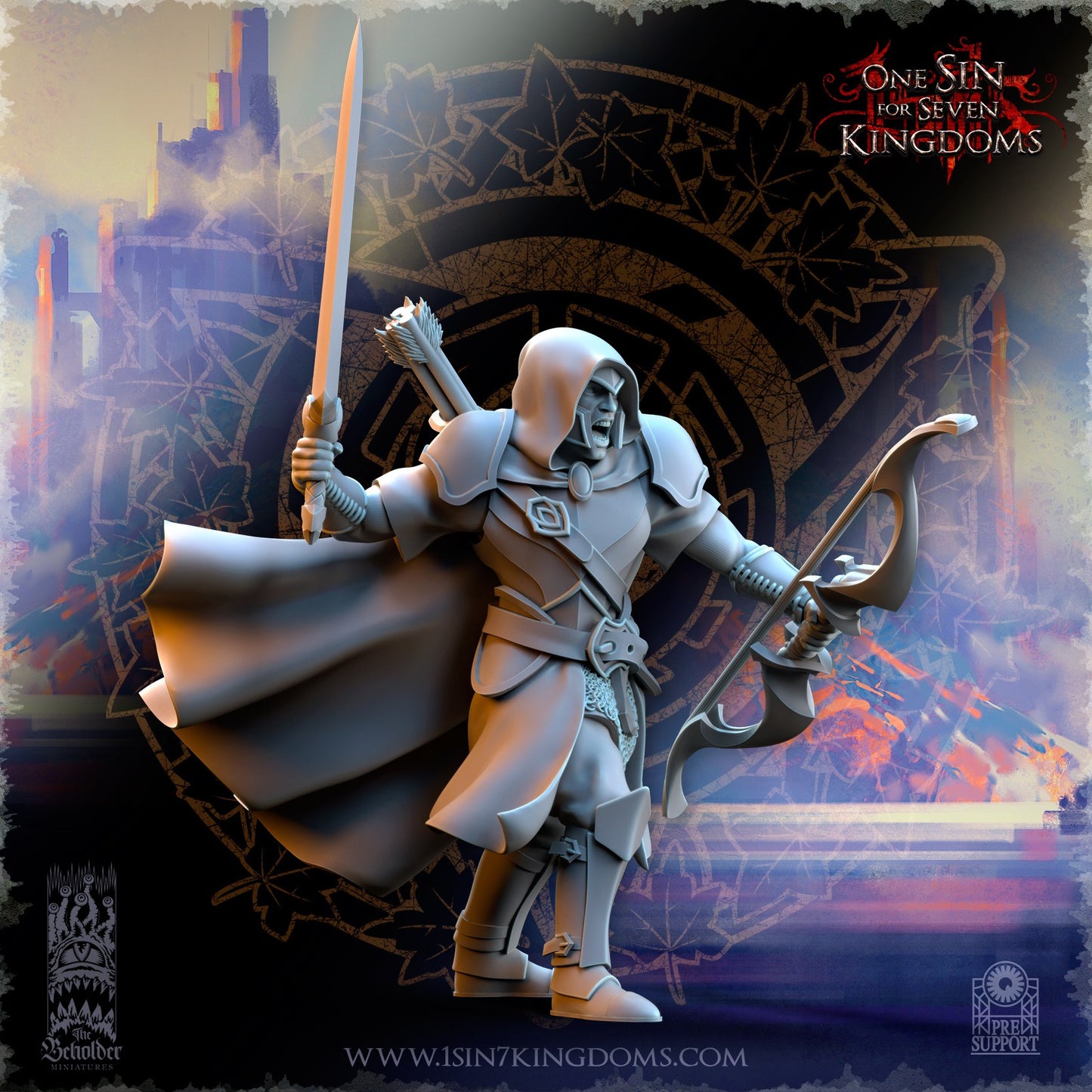 Miniatura Sombras de Ashur Altos Elfos resina 32mm sin pintar - Drakholm