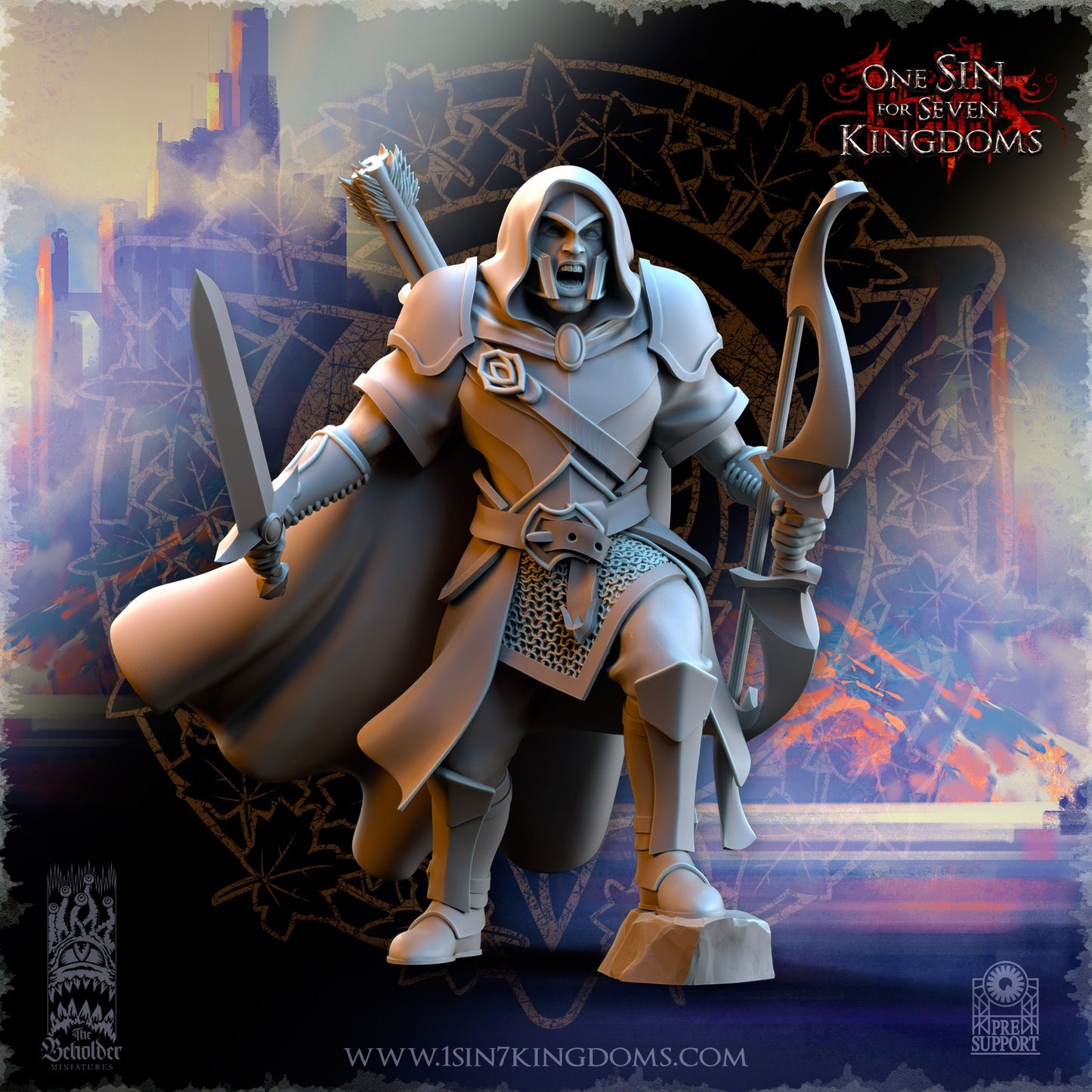 Miniatura Sombras de Ashur Altos Elfos resina 32mm sin pintar - Drakholm