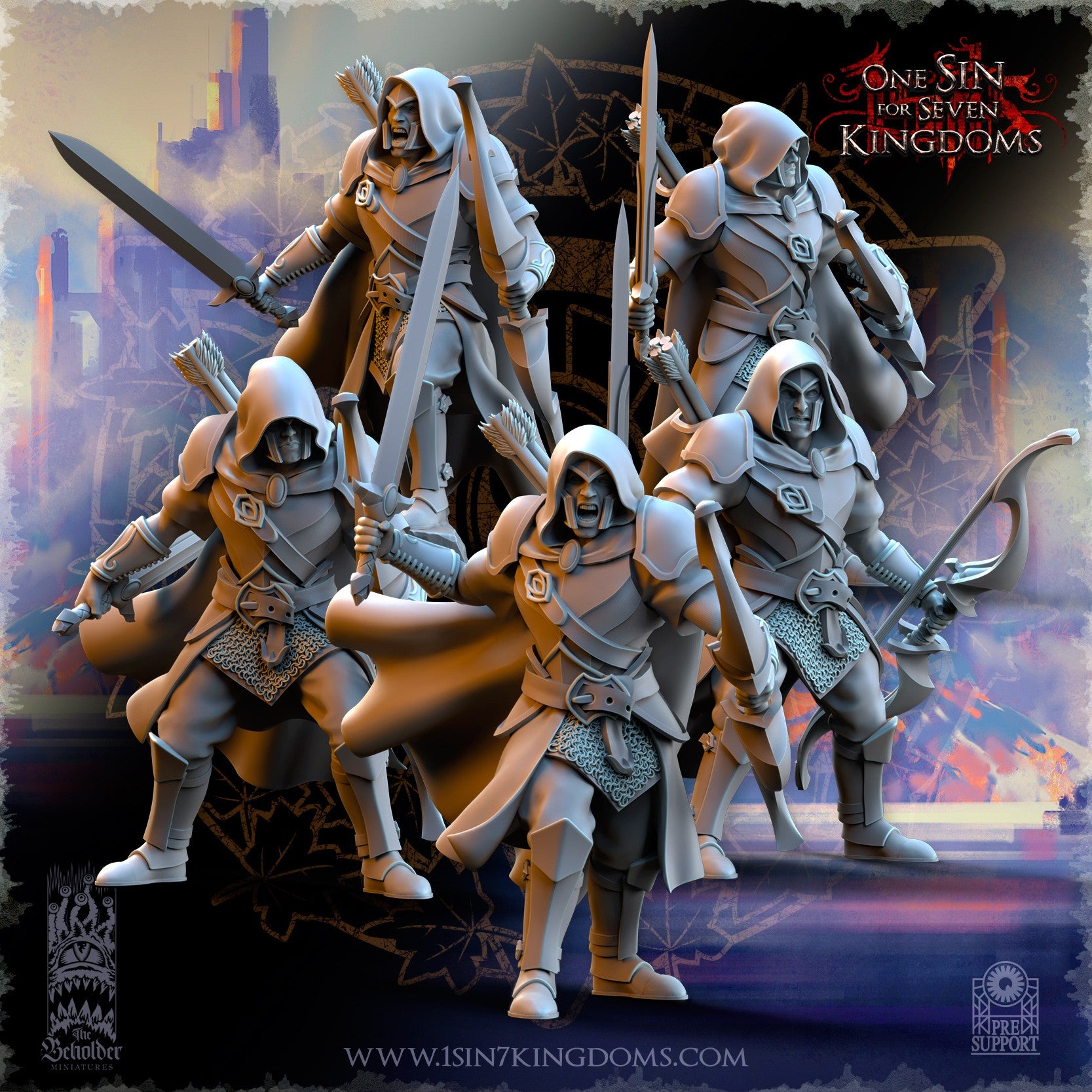Miniatura Sombras de Ashur Altos Elfos resina 32mm sin pintar - Drakholm