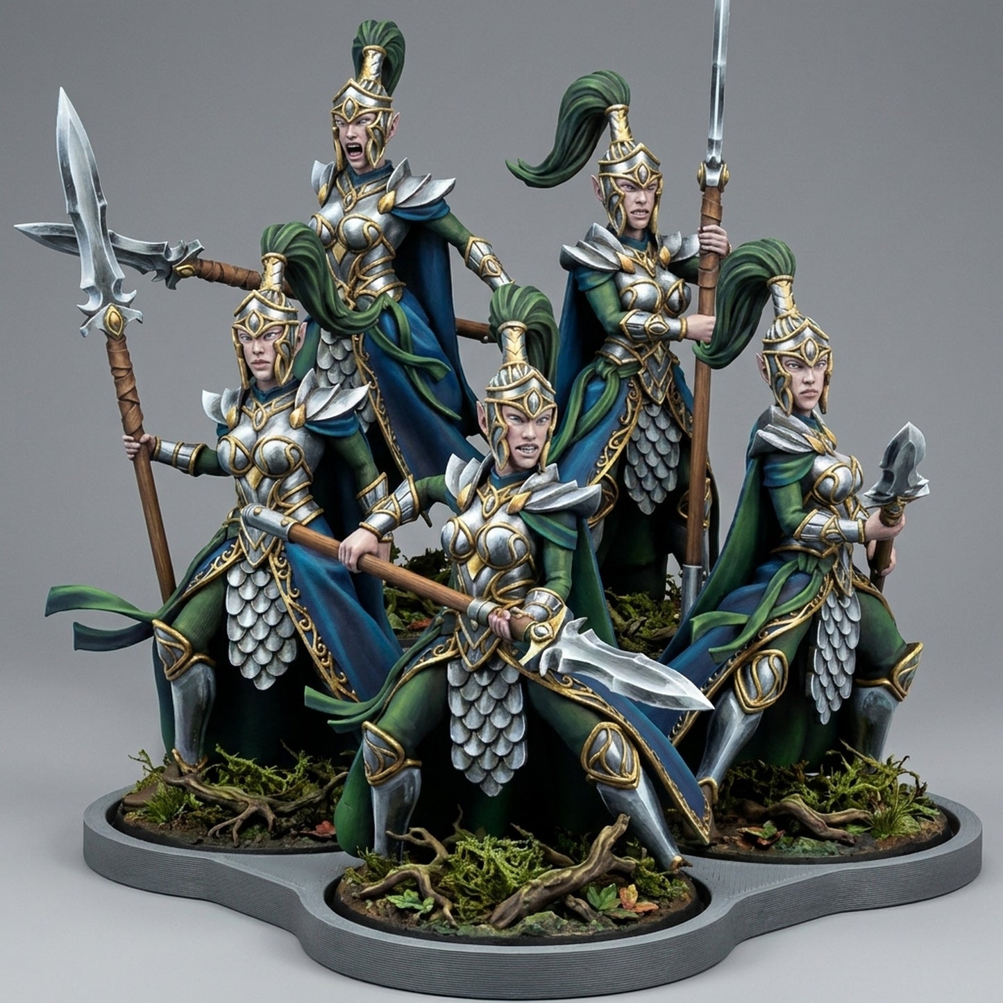 Miniatura Pretorianas de la hermandad Altos Elfos resina 32mm sin pintar - Drakholm