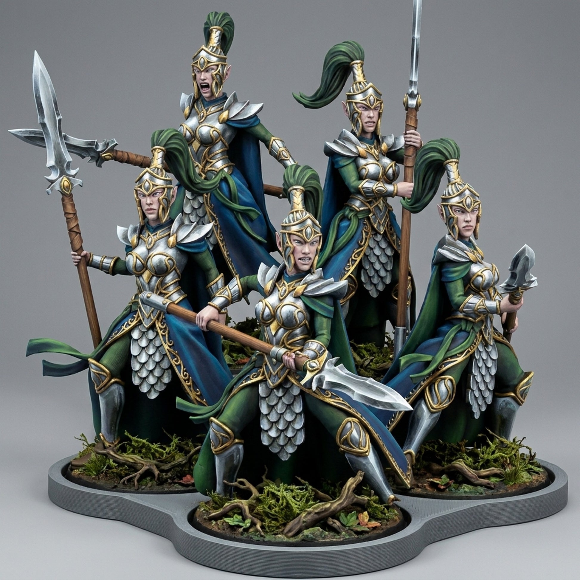 Miniatura Pretorianas de la hermandad Altos Elfos resina 32mm sin pintar - Drakholm