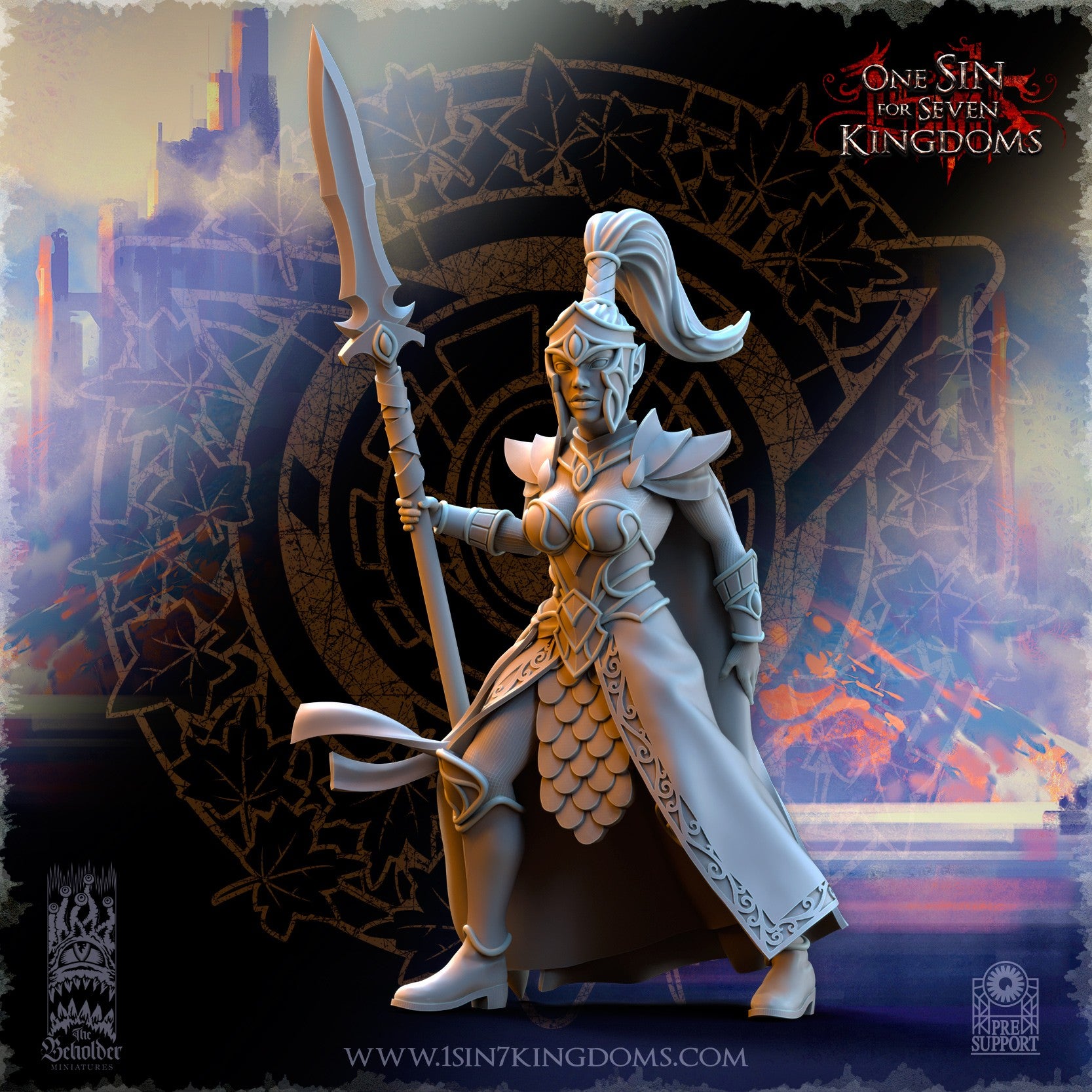 Miniatura Pretorianas de la hermandad Altos Elfos resina 32mm sin pintar - Drakholm