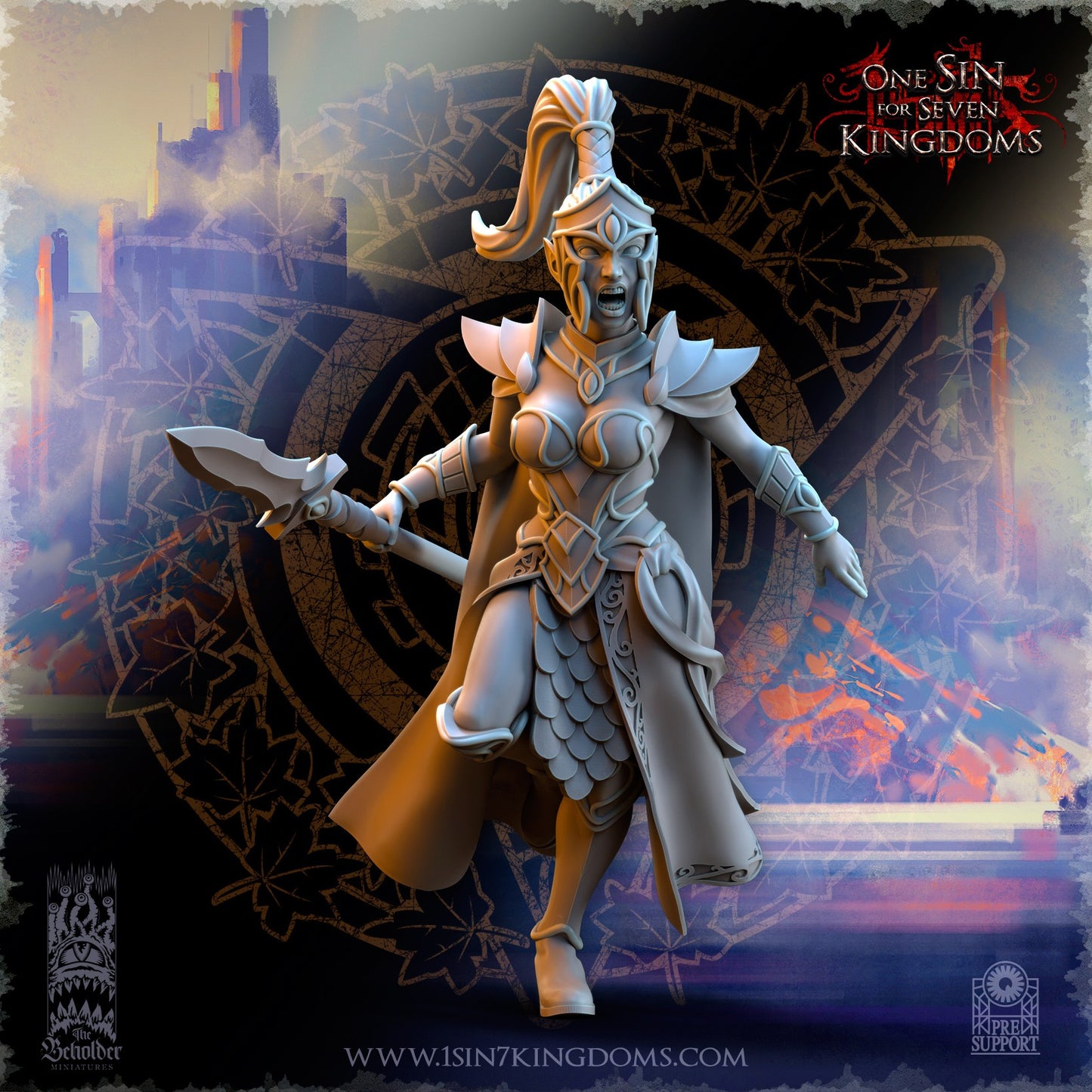 Miniatura Pretorianas de la hermandad Altos Elfos resina 32mm sin pintar - Drakholm