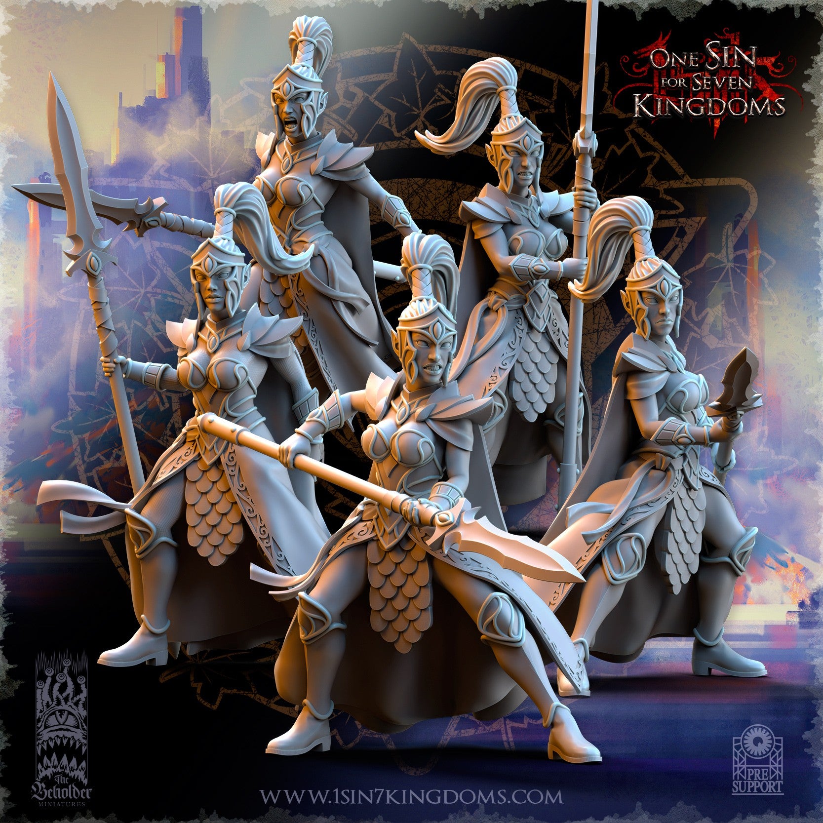 Miniatura Pretorianas de la hermandad Altos Elfos resina 32mm sin pintar - Drakholm