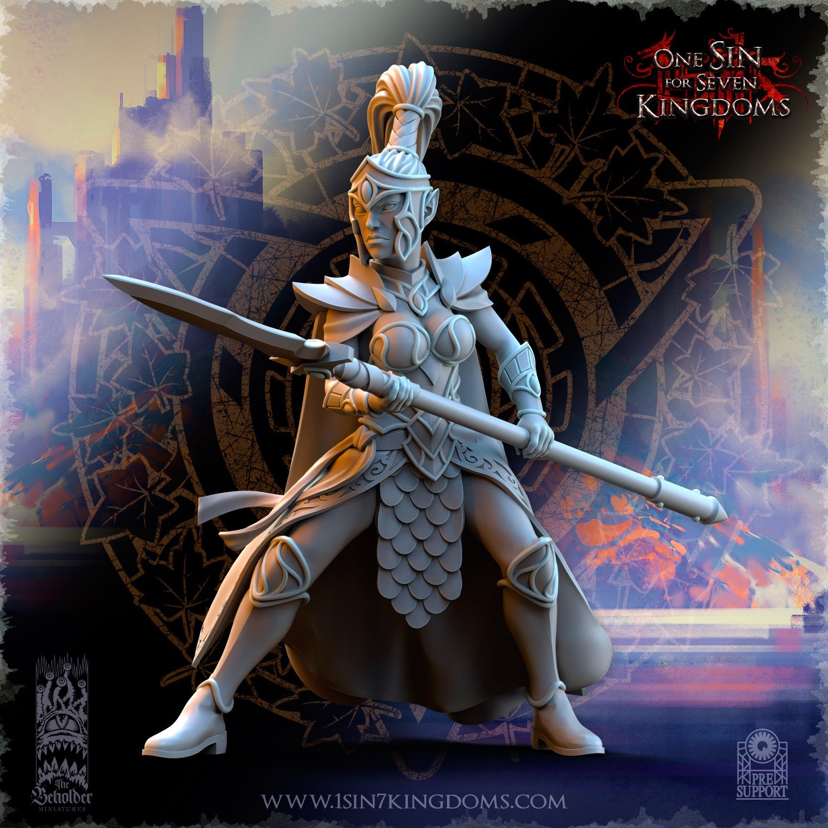 Miniatura Pretorianas de la hermandad Altos Elfos resina 32mm sin pintar - Drakholm