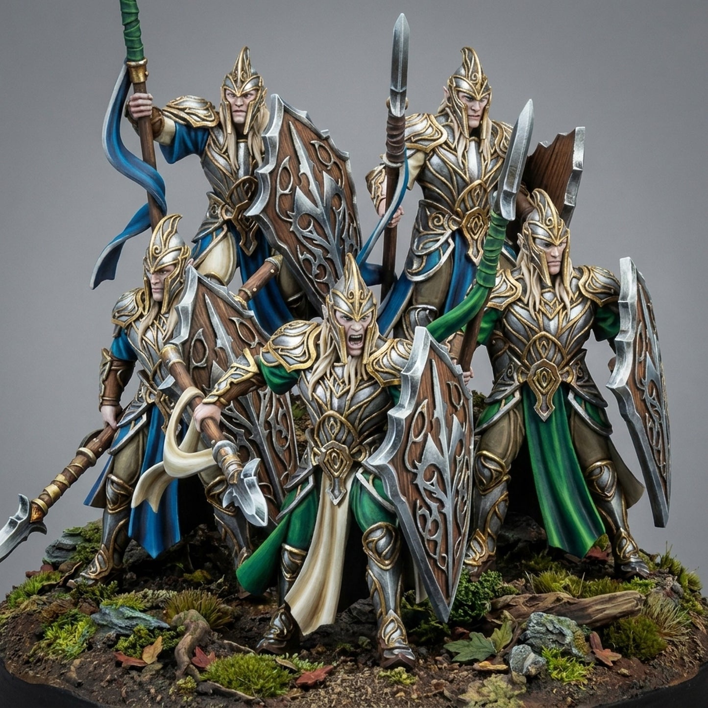 Miniatura Guerreros de Plataluna Altos Elfos resina 32mm sin pintar - Drakholm