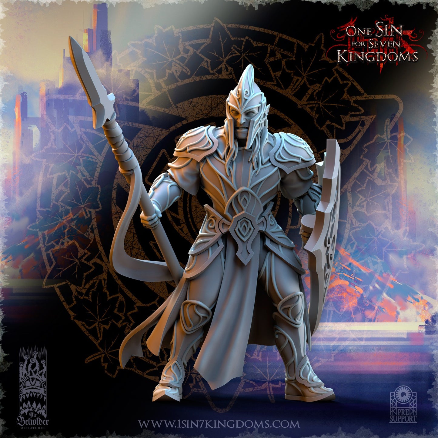 Miniatura Guerreros de Plataluna Altos Elfos resina 32mm sin pintar - Drakholm