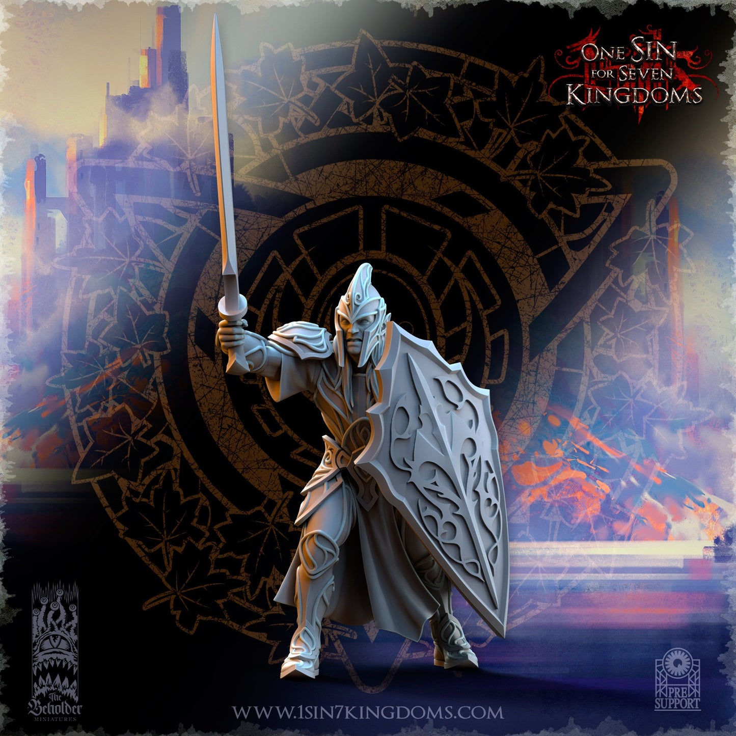 Miniatura Guerreros de Plataluna Altos Elfos resina 32mm sin pintar - Drakholm