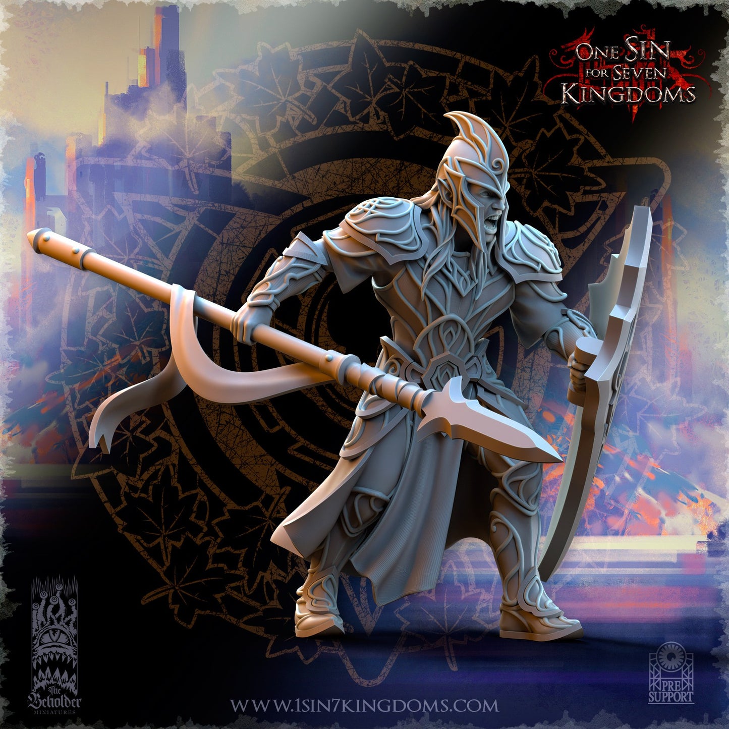 Miniatura Guerreros de Plataluna Altos Elfos resina 32mm sin pintar - Drakholm