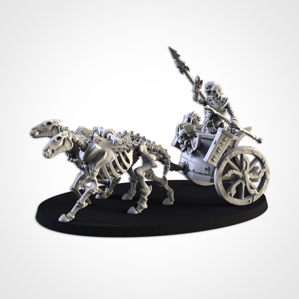 Miniatura Carros de Guerra Esqueléticos Reyes Funerarios resina 32mm sin pintar - Drakholm