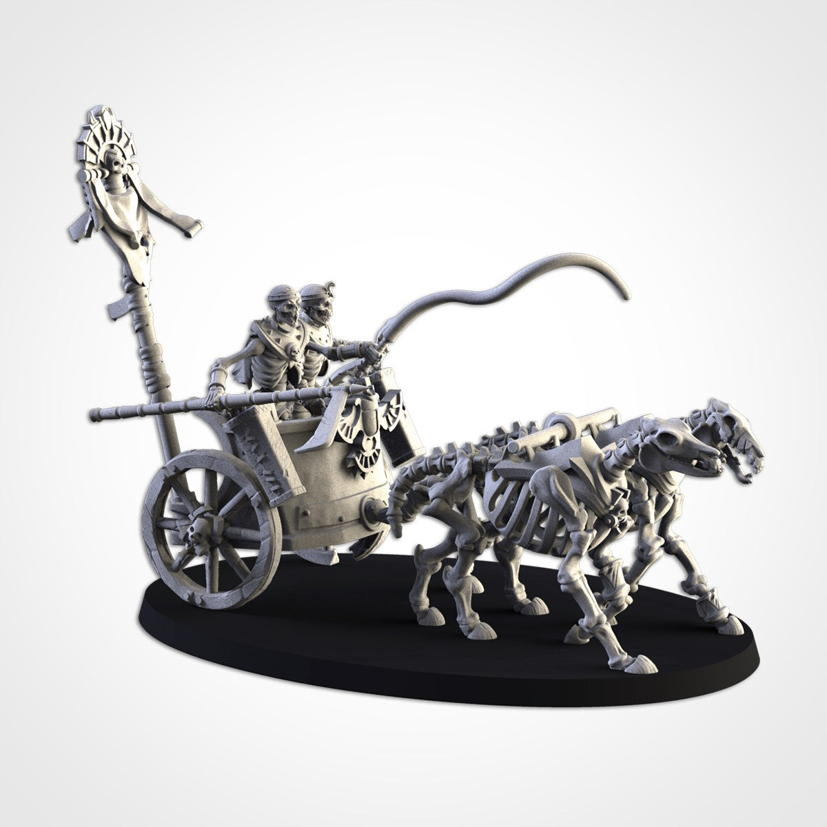 Miniatura Carros de Guerra Esqueléticos Reyes Funerarios resina 32mm sin pintar - Drakholm