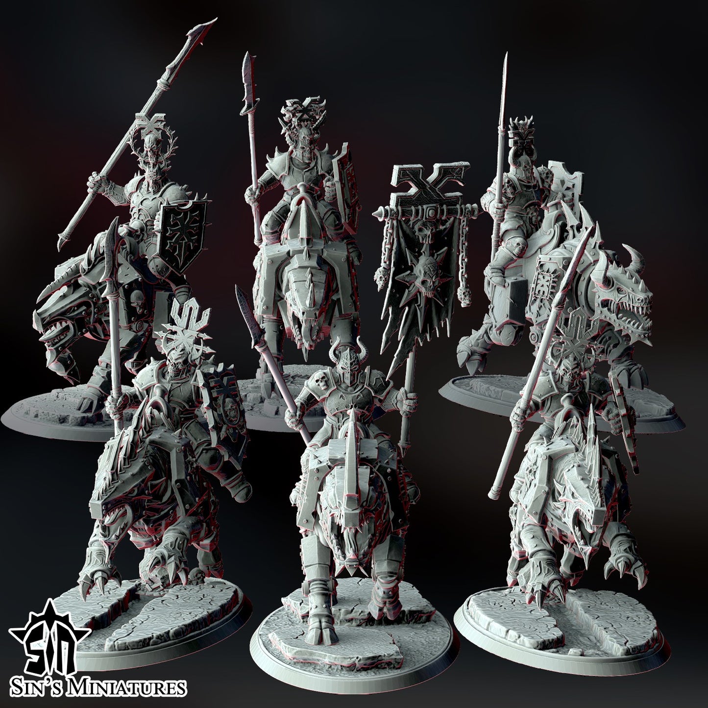 Miniatura El Aplastacráneos Reinos del Caos resina 32mm sin pintar - Drakholm