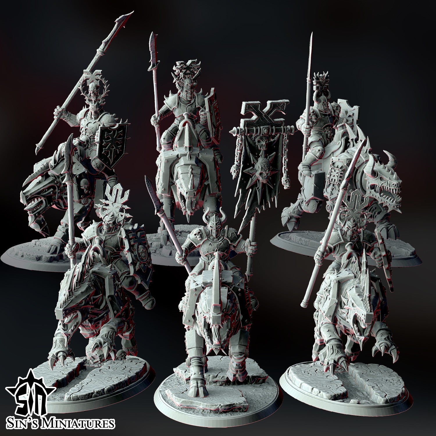 Miniatura El Aplastacráneos Reinos del Caos resina 32mm sin pintar - Drakholm