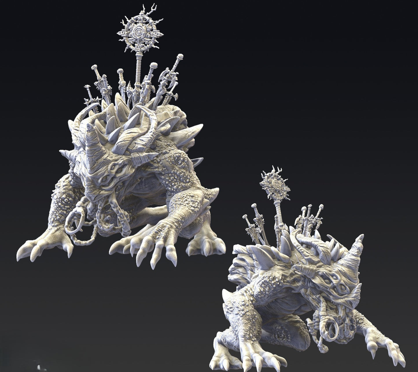 Miniatura La Bestia de la Matanza Reinos del Caos resina 32mm sin pintar - Drakholm