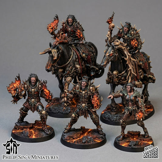 Miniatura Señores Hechiceros Reinos del Caos resina 32mm sin pintar - Drakholm