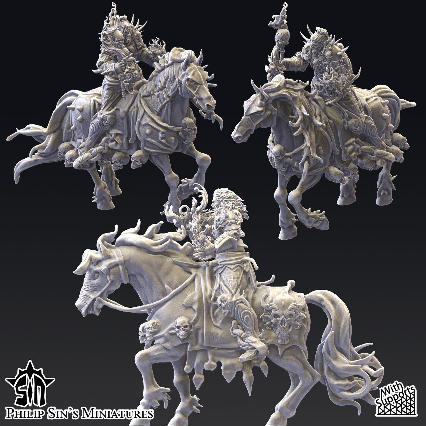 Miniatura Señores Hechiceros Reinos del Caos resina 32mm sin pintar - Drakholm