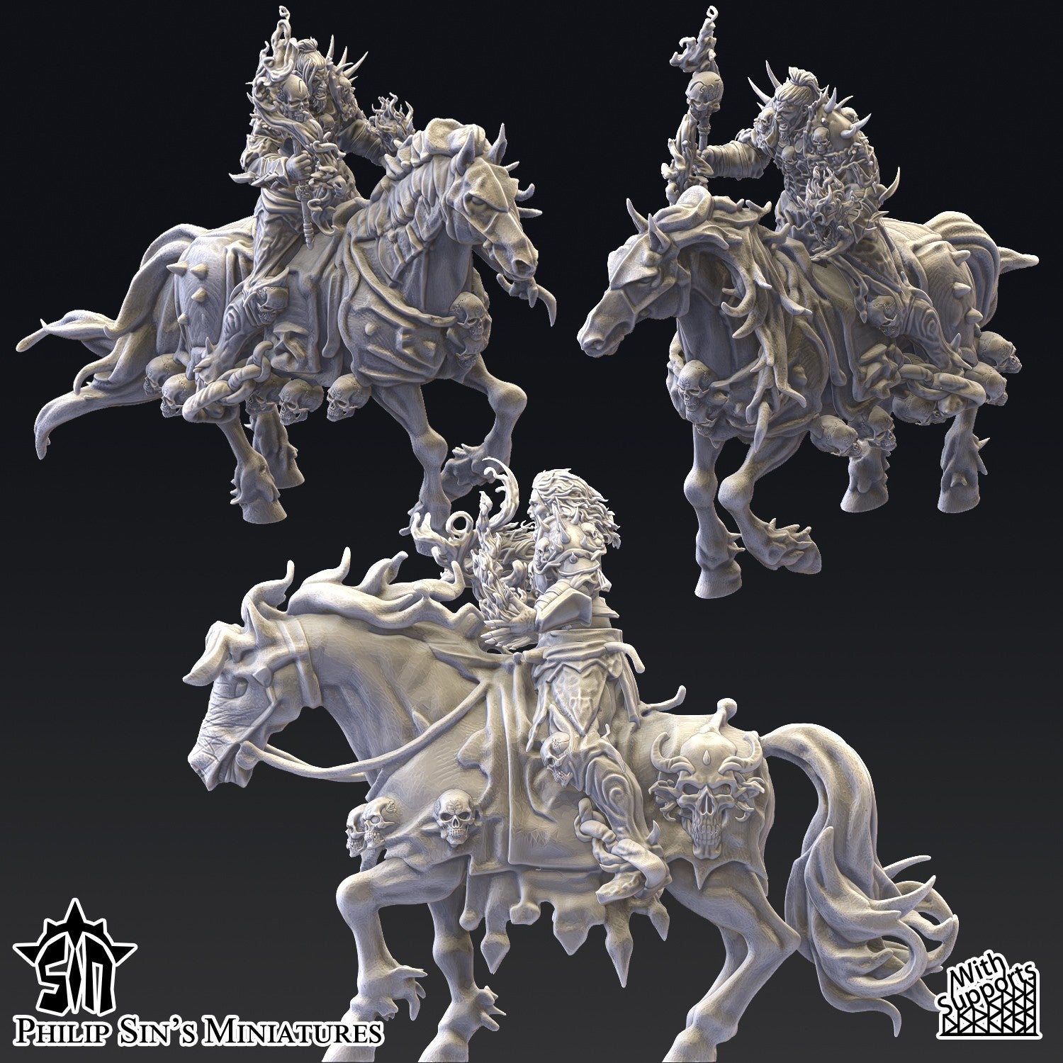 Miniatura Señores Hechiceros Reinos del Caos resina 32mm sin pintar - Drakholm
