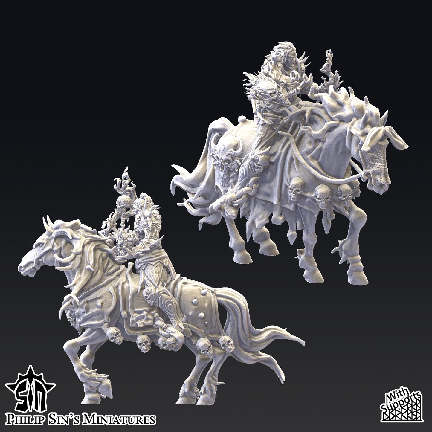 Miniatura Señores Hechiceros Reinos del Caos resina 32mm sin pintar - Drakholm