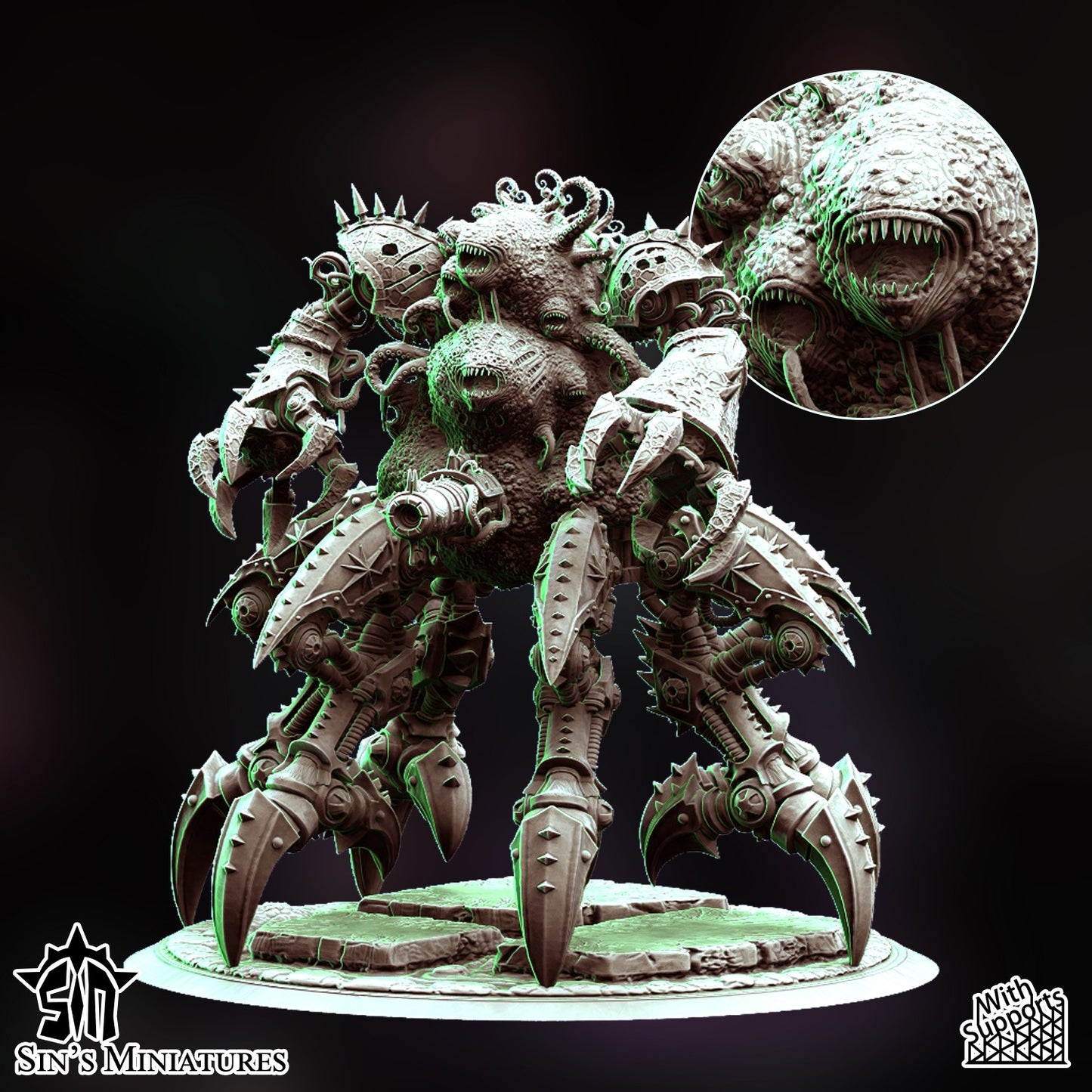 Miniatura Demonio del Alma de la Plaga Reinos del Caos resina 32mm sin pintar - Drakholm