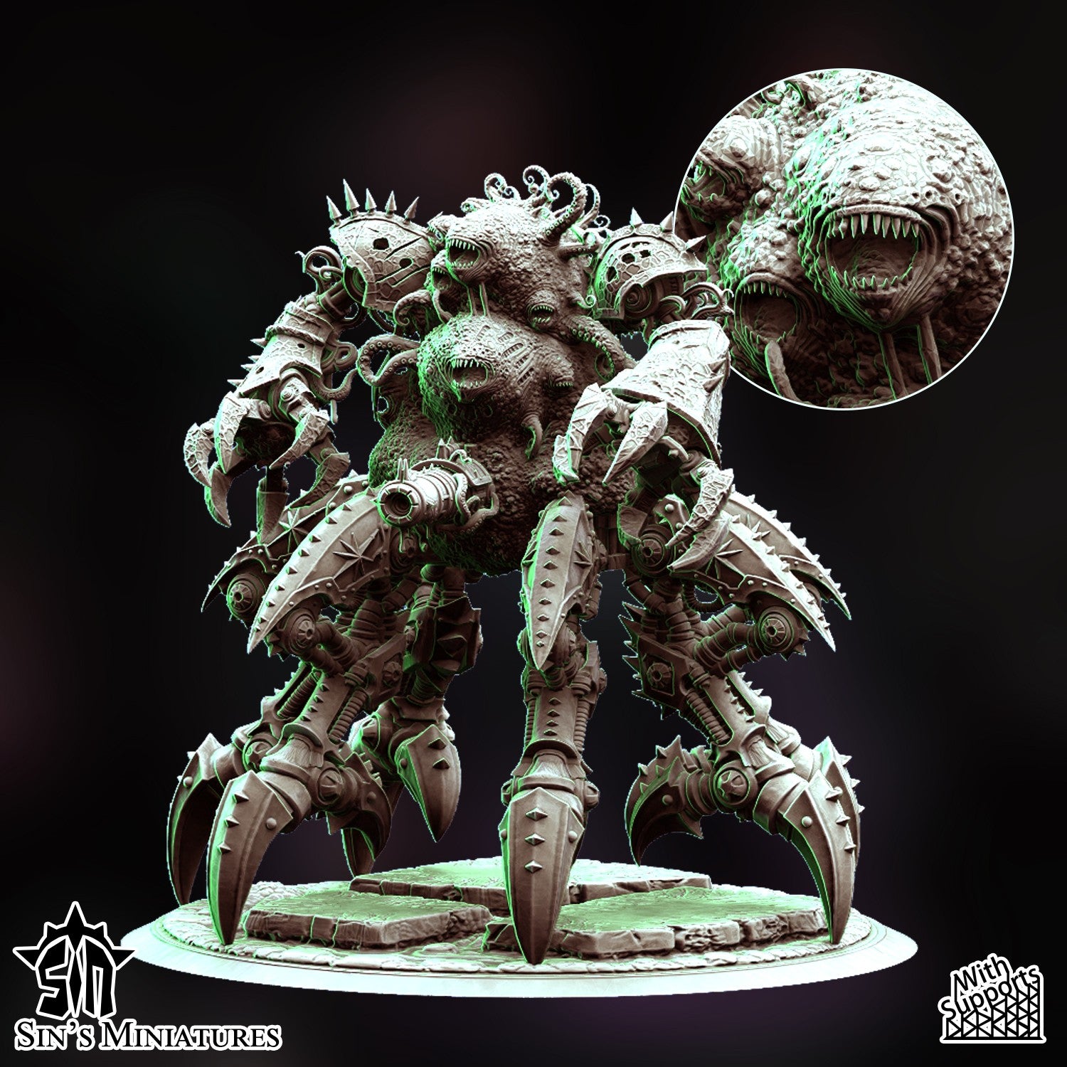 Miniatura Demonio del Alma de la Plaga Reinos del Caos resina 32mm sin pintar - Drakholm