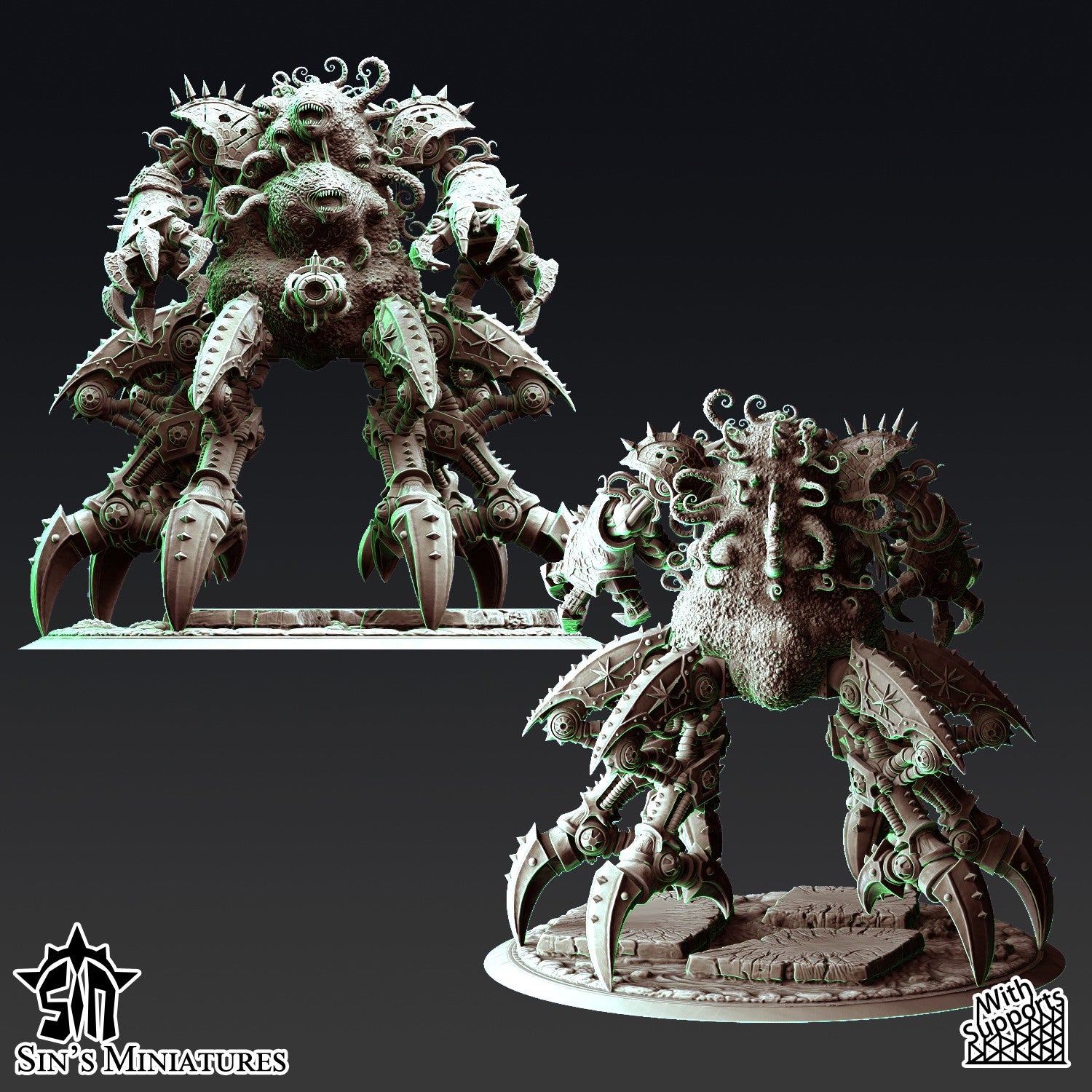 Miniatura Demonio del Alma de la Plaga Reinos del Caos resina 32mm sin pintar - Drakholm