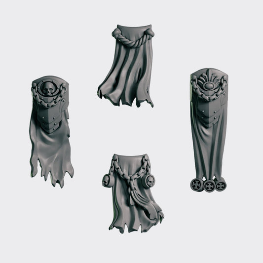 Tabardos A — bits de conversión sci-fi grimdark de Greytide Studio, resina 32mm sin pintar