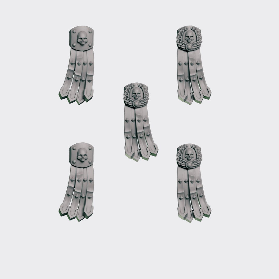 Tabardos B — bits de conversión sci-fi grimdark de Greytide Studio, resina 32mm sin pintar