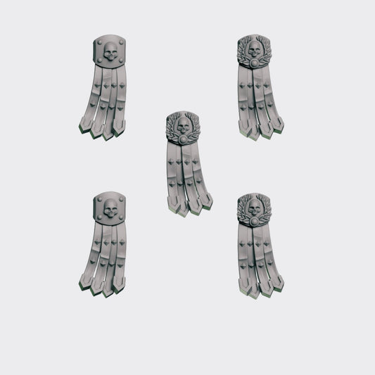 Tabardos B — bits de conversión sci-fi grimdark de Greytide Studio, resina 32mm sin pintar