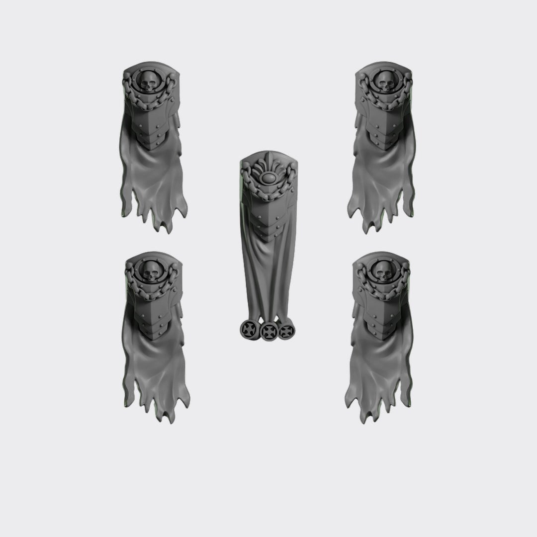 Tabardos Eternal Crusaders C — bits de conversión sci-fi grimdark de Greytide Studio, resina 32mm sin pintar