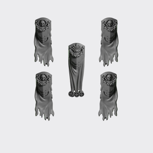 Tabardos Eternal Crusaders C — bits de conversión sci-fi grimdark de Greytide Studio, resina 32mm sin pintar