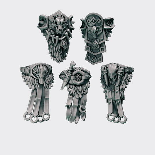 Tabardos Primal Hounds B — bits de conversión sci-fi grimdark de Greytide Studio, resina 32mm sin pintar