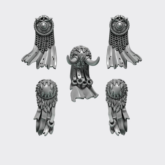 Tabardos Primal Hounds E — bits de conversión sci-fi grimdark de Greytide Studio, resina 32mm sin pintar