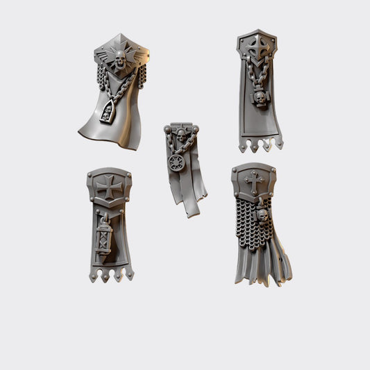 Tabardos Terminator Eternal Crusaders — bits de conversión sci-fi grimdark de Greytide Studio, resina 32mm sin pintar