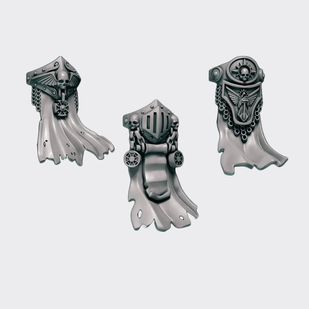 Tabardos Terminator Eternal Pilgrims — bits de conversión sci-fi grimdark de Greytide Studio, resina 32mm sin pintar