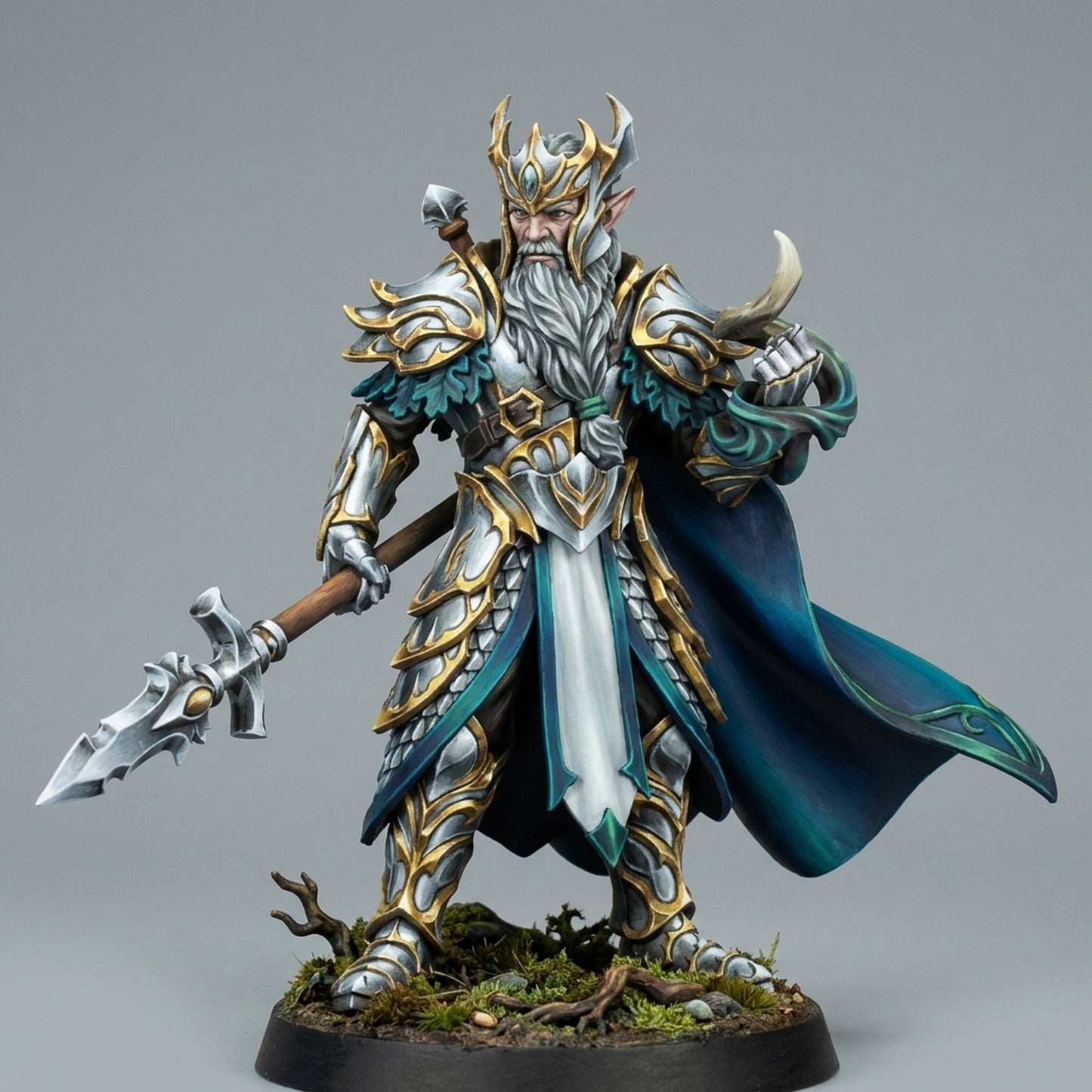 Miniatura Thalenar, Rey Perenne Elfos Silvanos resina 32mm sin pintar - Drakholm