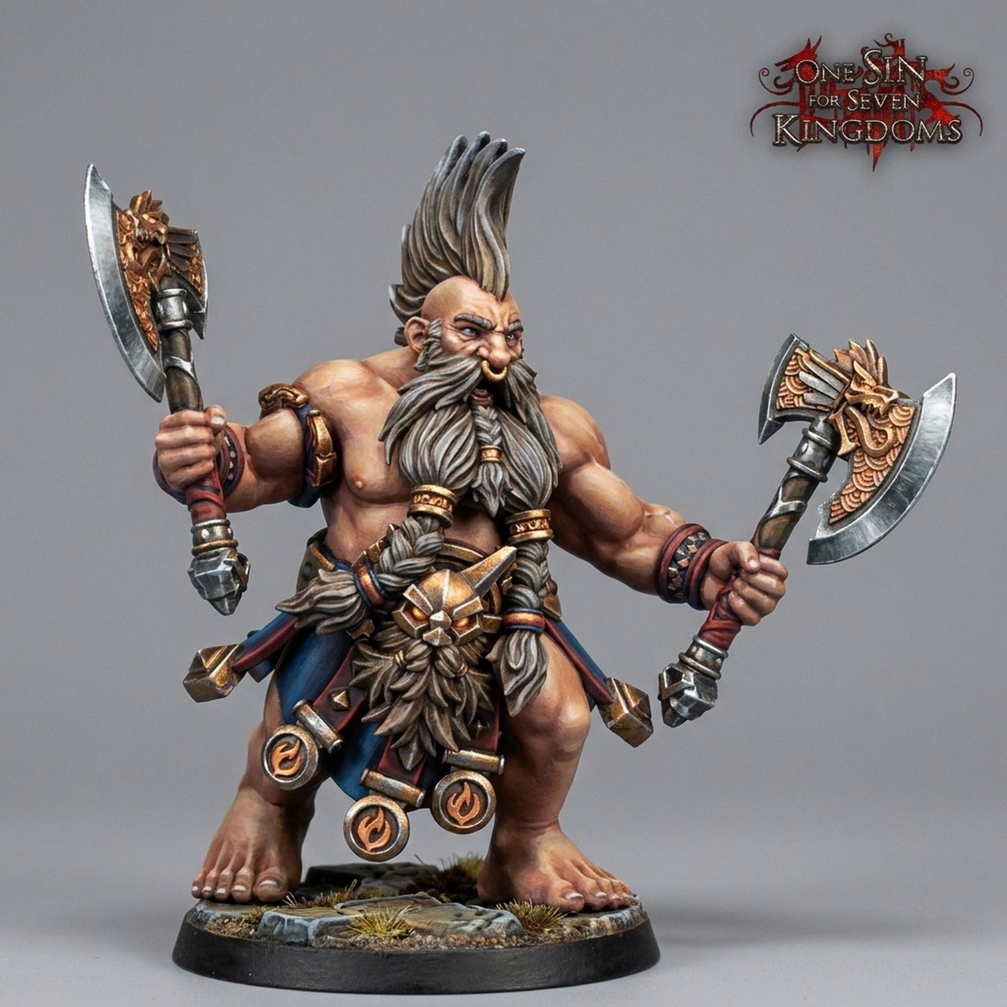 Miniatura Tharin Barba de Fuego Enanos resina 32mm sin pintar - Drakholm
