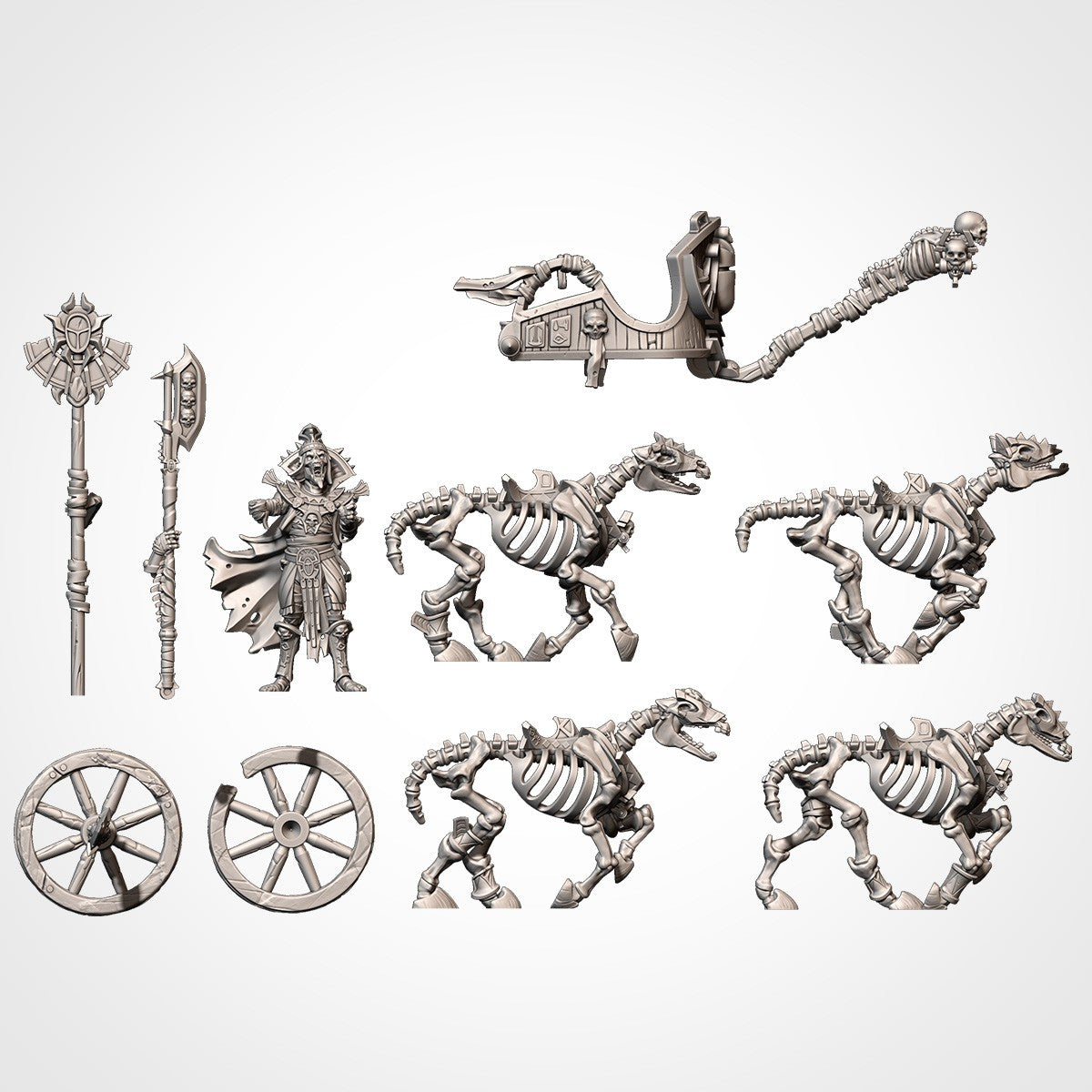 Miniatura El Gran Rey Reyes Funerarios resina 32mm sin pintar - Drakholm
