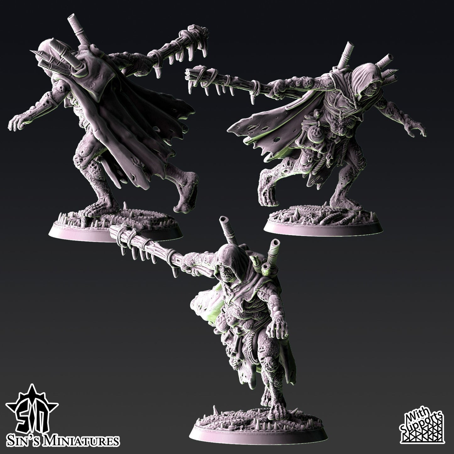 Miniatura La Hermandad de la Plaga Reinos del Caos resina 32mm sin pintar - Drakholm