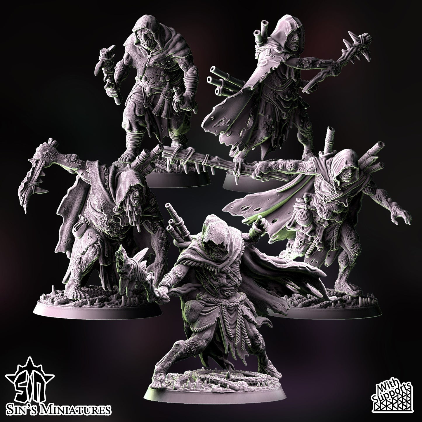 Miniatura La Hermandad de la Plaga Reinos del Caos resina 32mm sin pintar - Drakholm