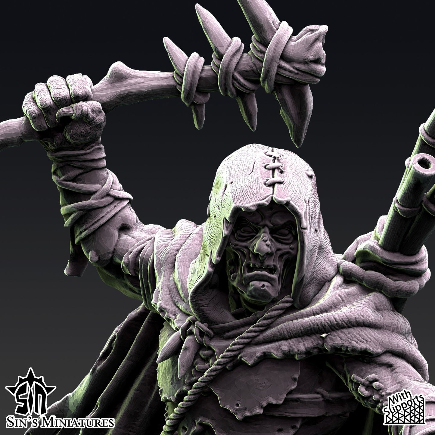 Miniatura La Hermandad de la Plaga Reinos del Caos resina 32mm sin pintar - Drakholm
