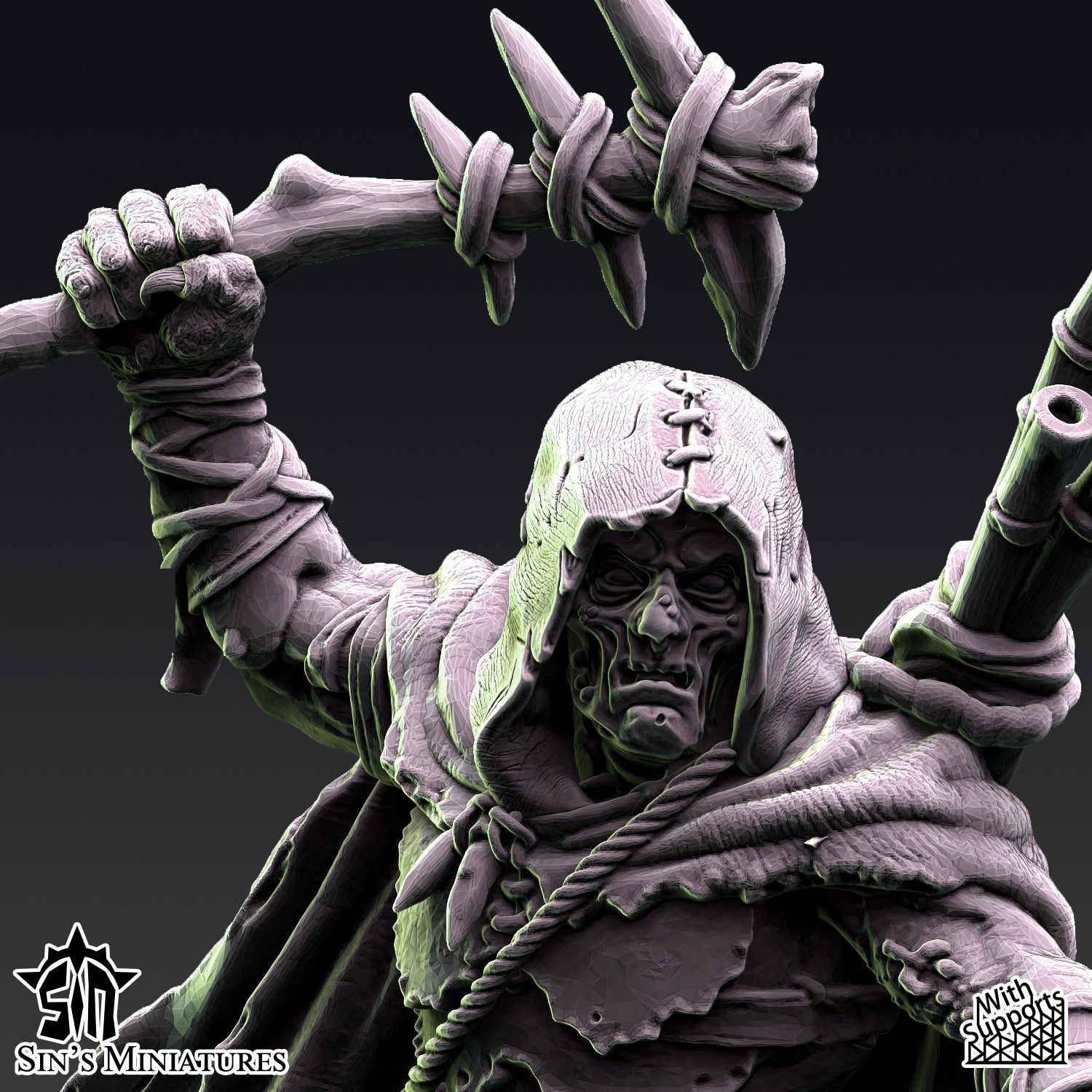 Miniatura La Hermandad de la Plaga Reinos del Caos resina 32mm sin pintar - Drakholm
