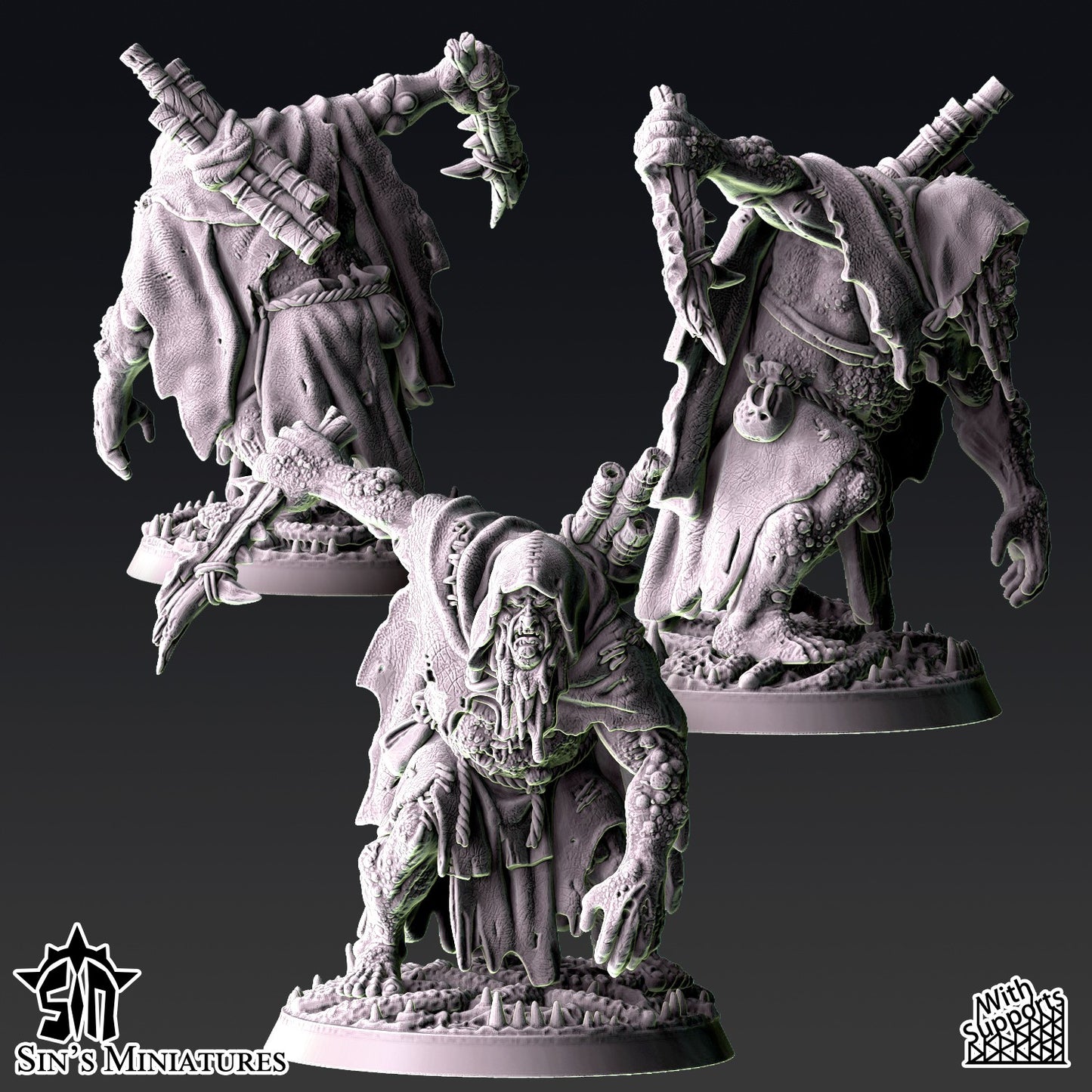 Miniatura La Hermandad de la Plaga Reinos del Caos resina 32mm sin pintar - Drakholm